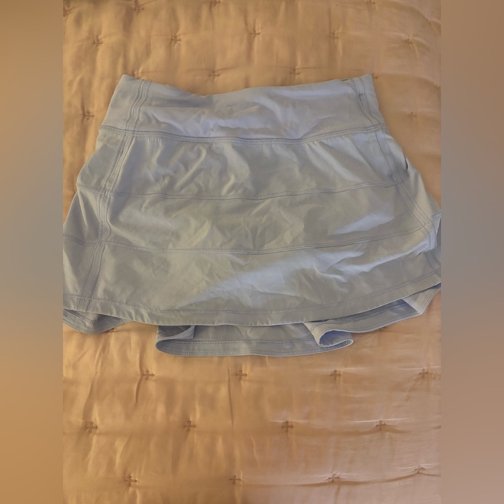 Light Blue Lululemon Pace Rival Mid-Rise Tennis Skirt